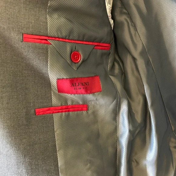ALFANI ATHLETIC FIT STRETCH SUIT - HEATHERED GREY